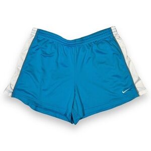 Nike Women’s Mesh Exercise Shorts Blue and White Size XL